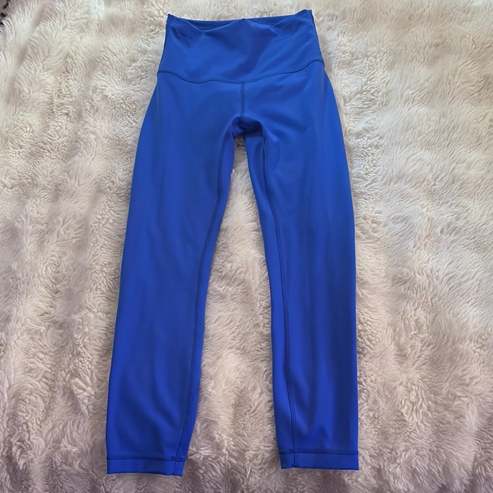 Lululemon Athletica Royal Blue Leggings/ Wunder Train HR Crop 23” CEBL 4